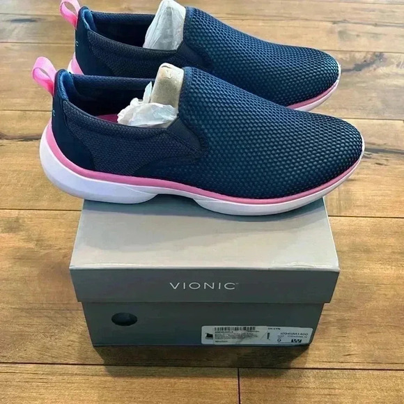 Vionic Women's Vortex Zeta Active Sneakers Navy 9 Wide - Picture 3 of 7